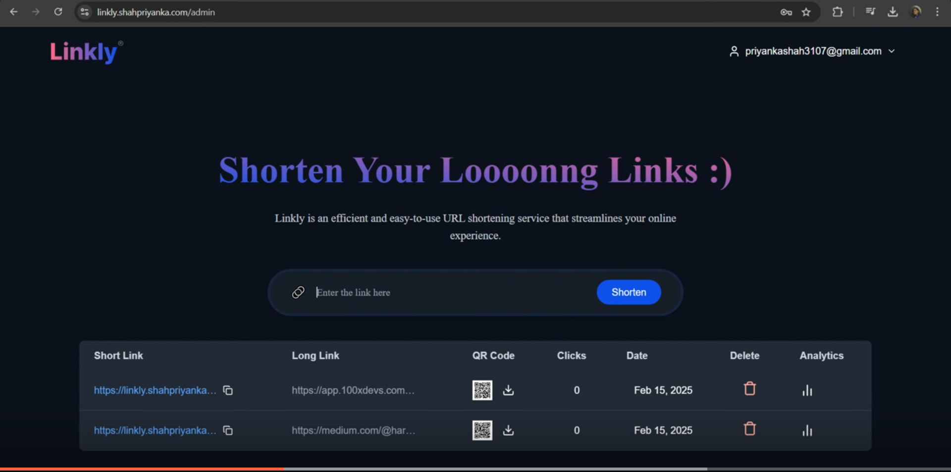 Linkly – Shorten Your Long Links